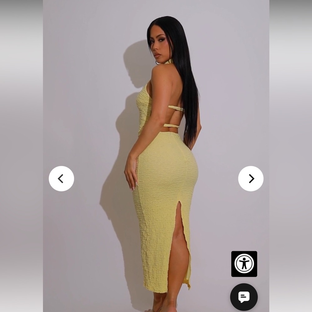 Elegant Yellow Midi Skirt
